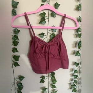 Pink Strappy Crop Top